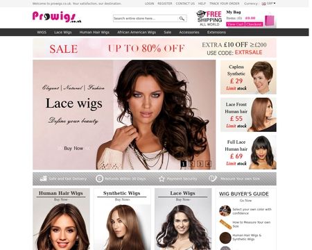website thubmnail of ProWigs.co.uk