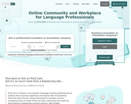 website thubmnail of ProZ.com