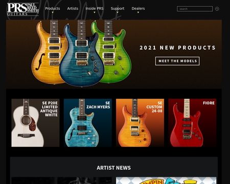 website thubmnail of PRS Guitars