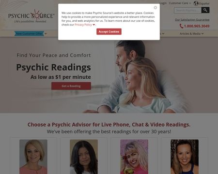 website thubmnail of PsychicSource