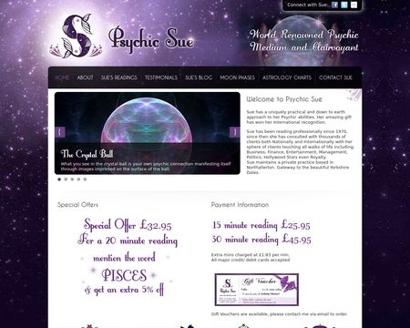 website thubmnail of PsychicSue.co.uk