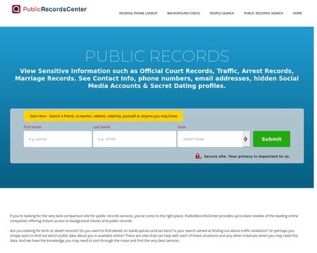 website thubmnail of Public Records Center