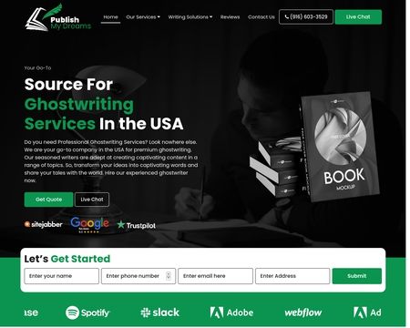 website thubmnail of Publish My Dreams