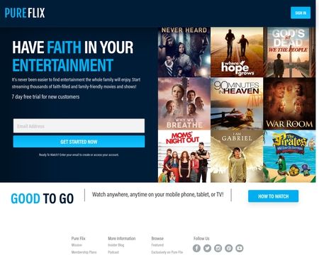 website thubmnail of Pureflix