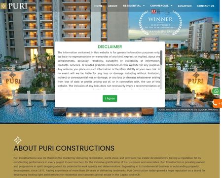 website thubmnail of Puriconstructions.net.in