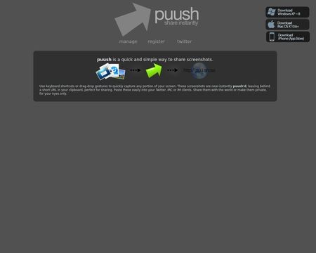 website thubmnail of Puush.me