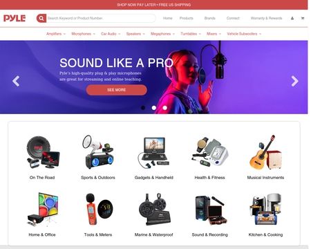 website thubmnail of Pyle USA Electronics