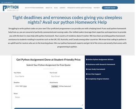 Python Homework Help