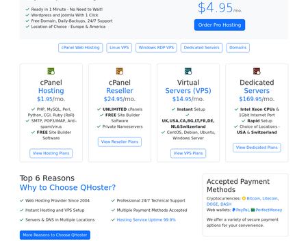 website thubmnail of QHoster