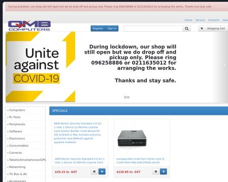 website thubmnail of QMB Computers