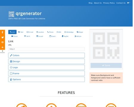 website thubmnail of Qrgenerator.org