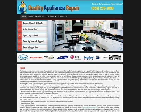 website thubmnail of Qualityappliancerepairs