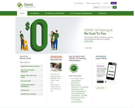 website thubmnail of Quest Diagnostics