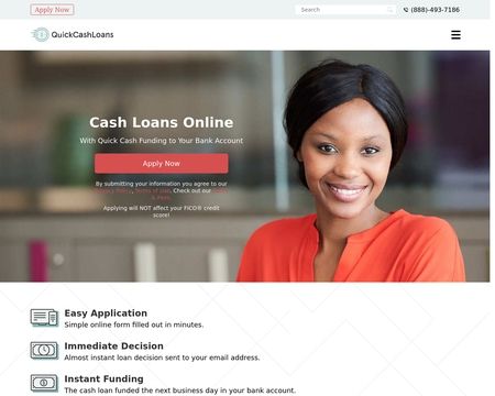 website thubmnail of Quick Cash Loans
