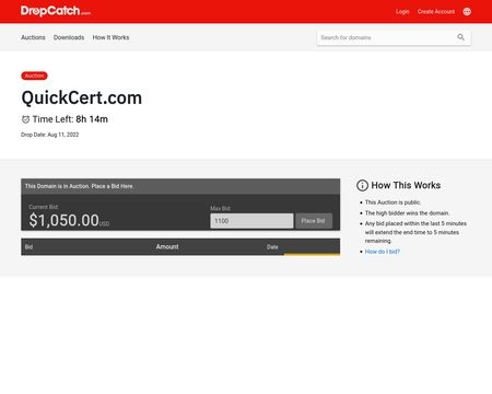 website thubmnail of QuickCert