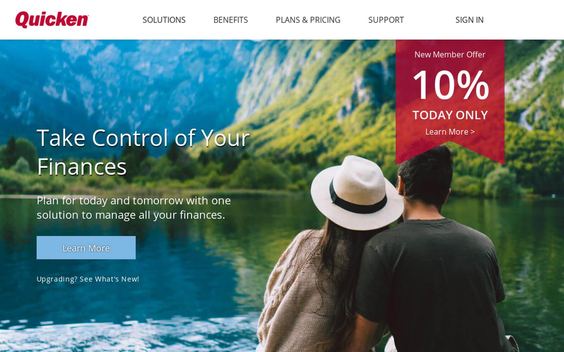 website thubmnail of Quicken