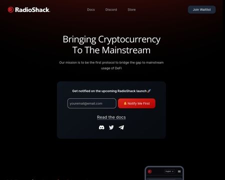 website thubmnail of RadioShack