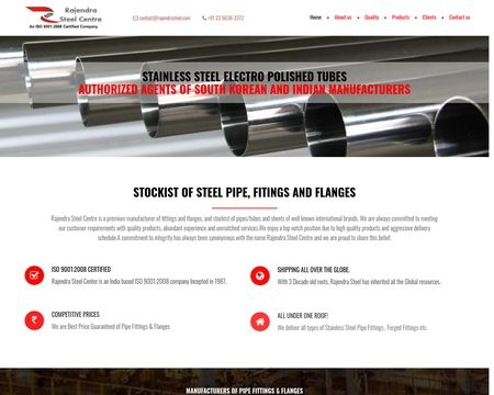 website thubmnail of Rajendrasteel
