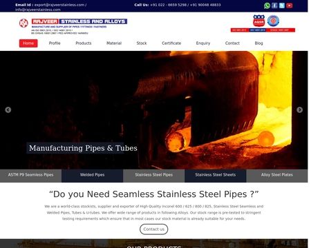 website thubmnail of Rajveerstainless