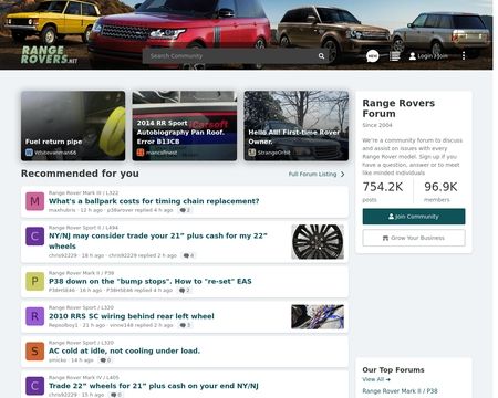 website thubmnail of RangeRovers.net