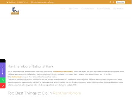 website thubmnail of Ranthamboresafari.org