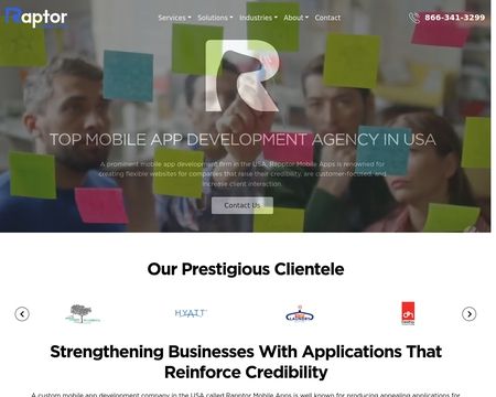 website thubmnail of Raptormobileapps