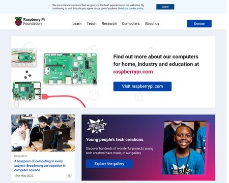 website thubmnail of Raspberry Pi Foundation