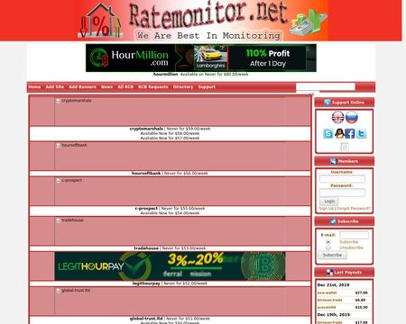 website thubmnail of Ratemonitor.net