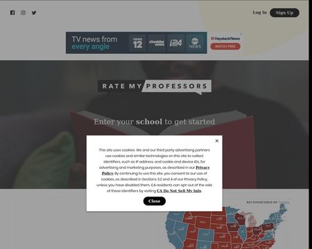 website thubmnail of RateMyProfessors