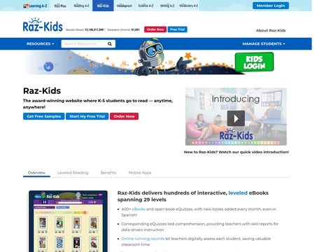 website thubmnail of Raz-kids