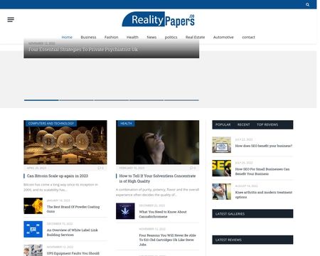 website thubmnail of Realitypapers.co