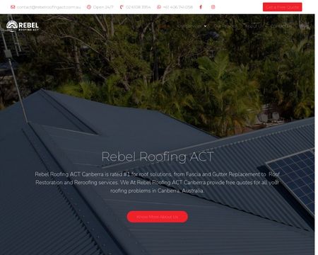 website thubmnail of Rebelroofingact.com.au