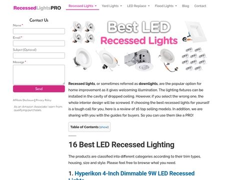 website thubmnail of RecessedLightsPRO