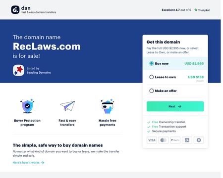 website thubmnail of Reclaws International