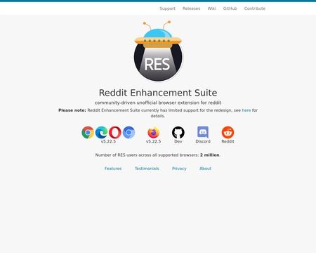 website thubmnail of RedditEnhancementSuite