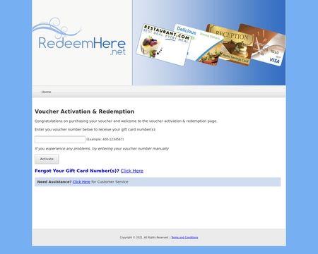 website thubmnail of RedeemHere.net