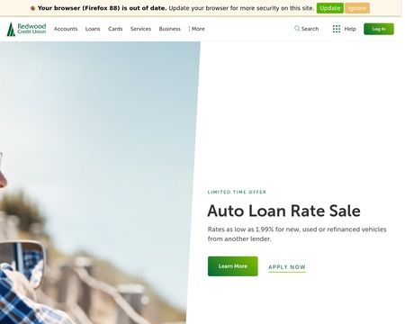 website thubmnail of Redwood Credit Union