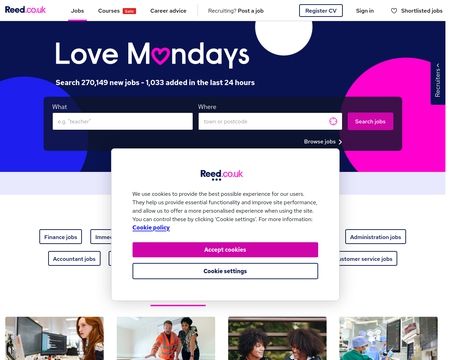 website thubmnail of reed.co.uk