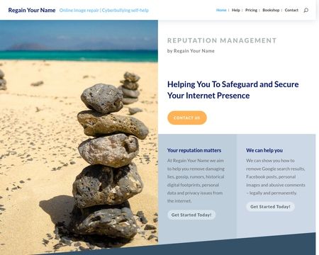 website thubmnail of RegainYourName
