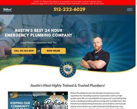 website thubmnail of Reliant Plumbing