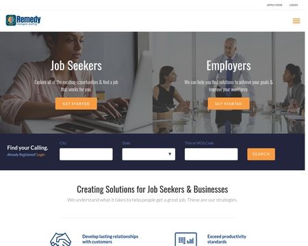 website thubmnail of Remedy Staff