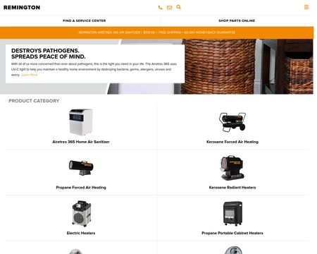 website thubmnail of Remington Heater