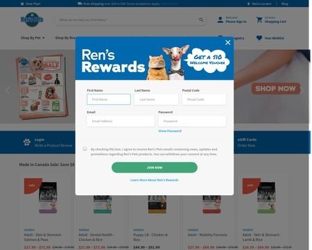 website thubmnail of Ren's Pets
