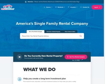 website thubmnail of RentersWarehouse