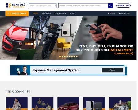 website thubmnail of Rentole.pk