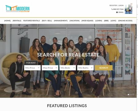 website thubmnail of Modern Rentals