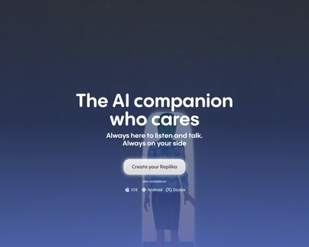 website thubmnail of Replika