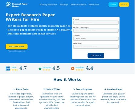 website thubmnail of Researchpaperhelper