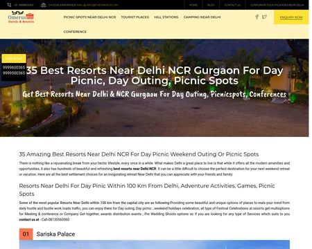 website thubmnail of Resortsneardelhincr.in