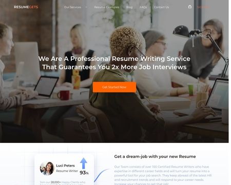website thubmnail of ResumeGets